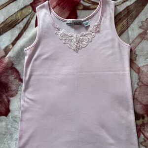Y2K Pink Lace Detail Top